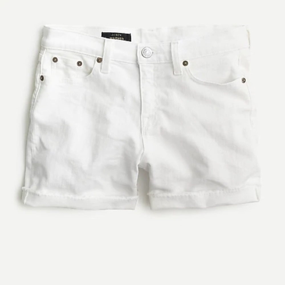 J Crew White Denim Shorts size 25
